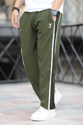Turbo Panel Typography Micro Loose fit Trouser in Olive